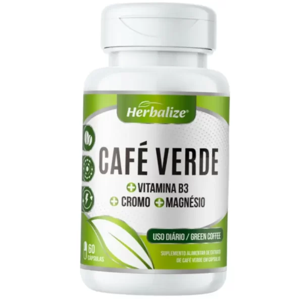 Café Verde + Cromo + Magnésio 60 cápsulas 500mg