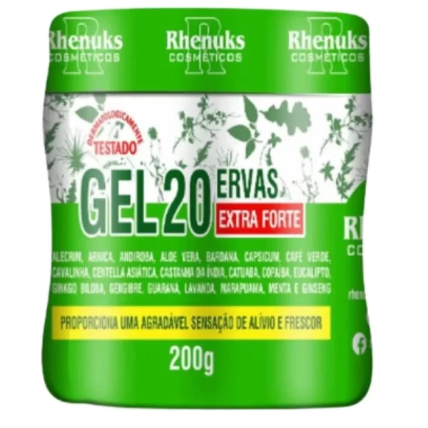 Gel Massageador 20 Ervas 200g