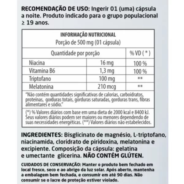 Melatonina 60 cápsulas 500mg - Image 2