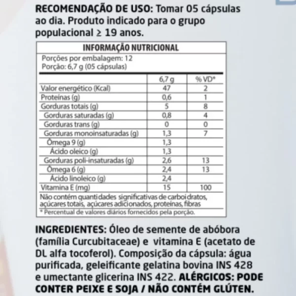 Oleo de Linhaça 60 cápsulas 500mg - Image 2