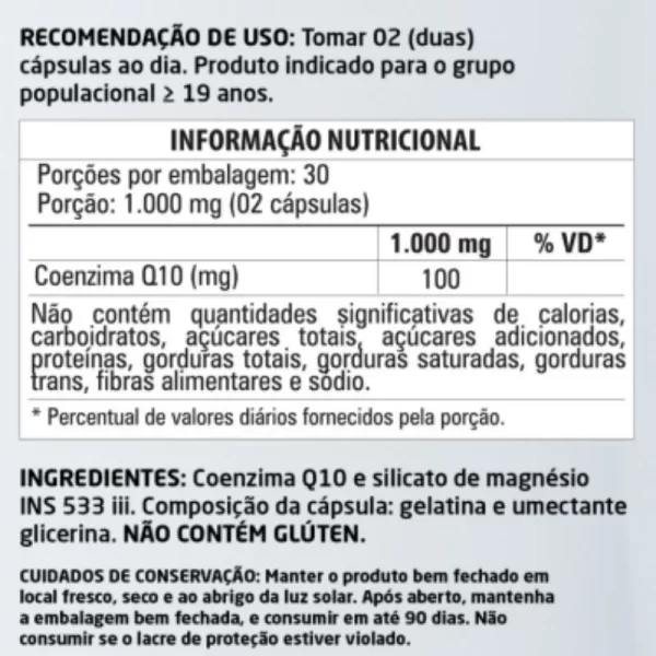 Coenzima Q10 - 60 cápsulas 500mg - Image 2